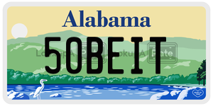 50BEIT  license plate in AL