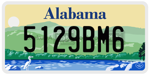 5129BM6  license plate in AL