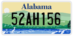 52AH156  license plate in AL