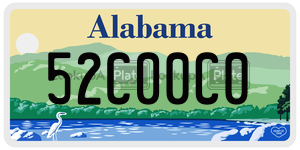 52C00C0  license plate in AL