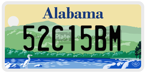 52C15BM  license plate in AL