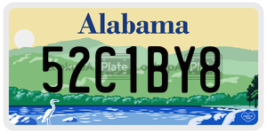 52C1BY8  license plate in AL