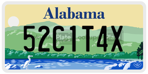 52C1T4X  license plate in AL