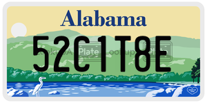 52C1T8E  license plate in AL