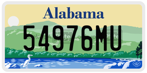 54976MU license plate in Alabama
