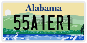55A1ER1  license plate in AL