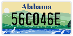 56C046E  license plate in AL