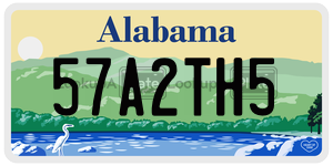 57A2TH5  license plate in AL