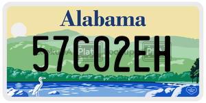 57C02EH  license plate in AL