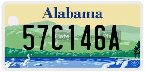 57C146A  license plate in AL