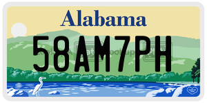 58AM7PH license plate in Alabama