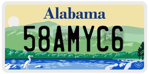58AMYC6  license plate in AL
