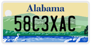 58C3XAC  license plate in AL