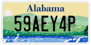 59AEY4P  license plate in AL