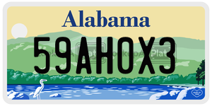59AH0X3  license plate in AL