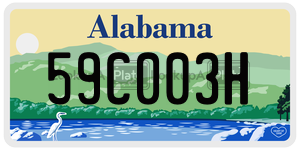 59C003H  license plate in AL
