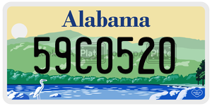 59C0520  license plate in AL
