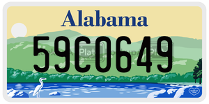 59C0649  license plate in AL