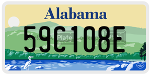 59C108E  license plate in AL