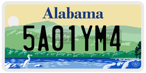 5A01YM4  license plate in AL
