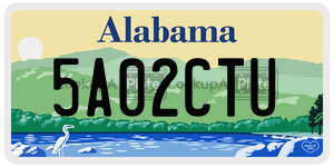 5A02CTU  license plate in AL