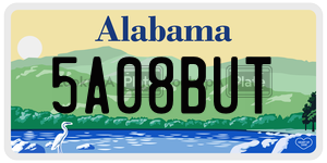 5A08BUT  license plate in AL