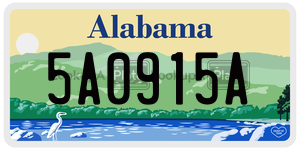 5A0915A  license plate in AL