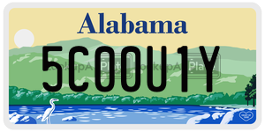 5C00U1Y  license plate in AL