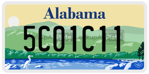 5C01C11  license plate in AL