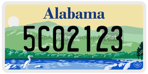 5C02123  license plate in AL