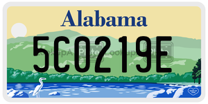 5C0219E  license plate in AL
