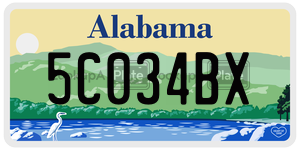5C034BX  license plate in AL