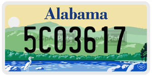 5C03617  license plate in AL