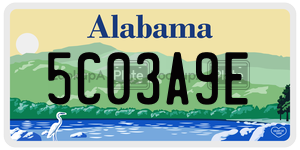 5C03A9E  license plate in AL