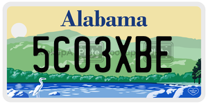 5C03XBE  license plate in AL