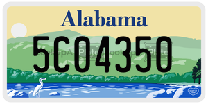 5C04350  license plate in AL