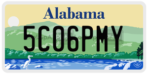 5C06PMY  license plate in AL