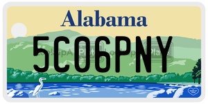 5C06PNY  license plate in AL