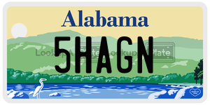 5HAGN  license plate in AL