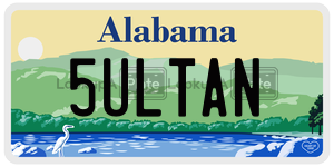 5ULTAN  license plate in AL