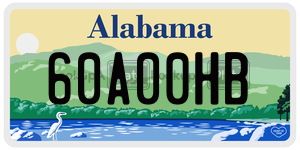 60A00HB  license plate in AL