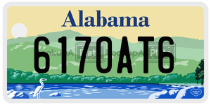6170AT6 license plate in Alabama