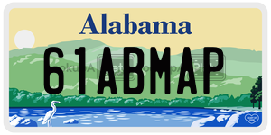 61ABMAP  license plate in AL