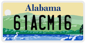 61ACM16  license plate in AL