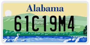 61C19M4  license plate in AL