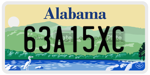 63A15XC  license plate in AL