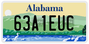 63A1EUC  license plate in AL