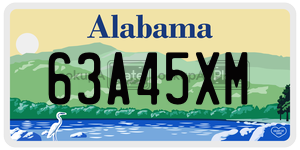 63A45XM  license plate in AL
