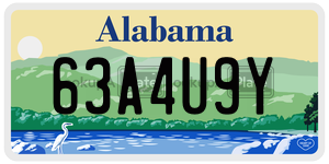 63A4U9Y  license plate in AL