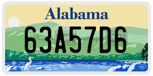 63A57D6  license plate in AL